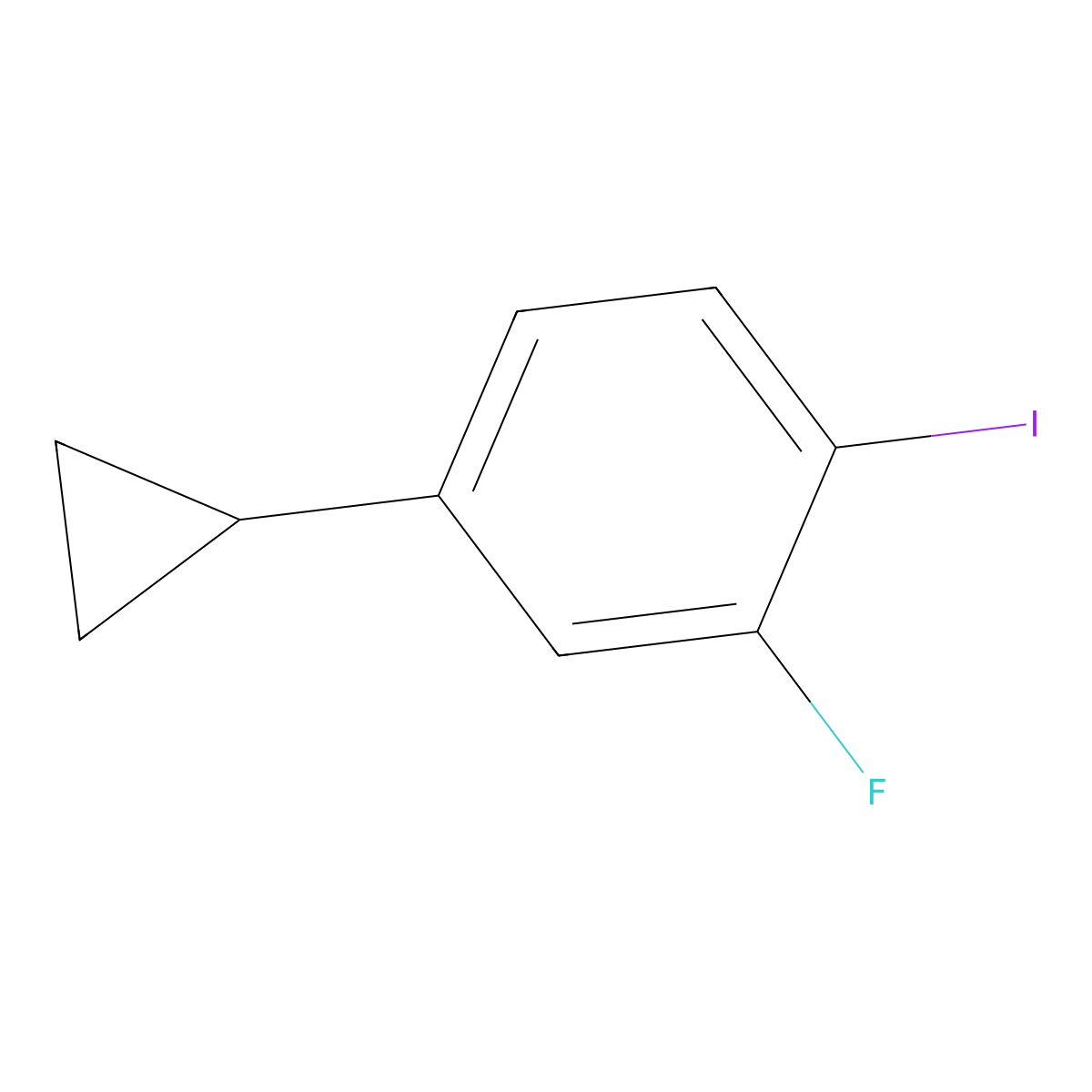 4-Cyclopropyl-2-fluoro-1-iodobenzene molecular structure, CAS 1030383-32-4