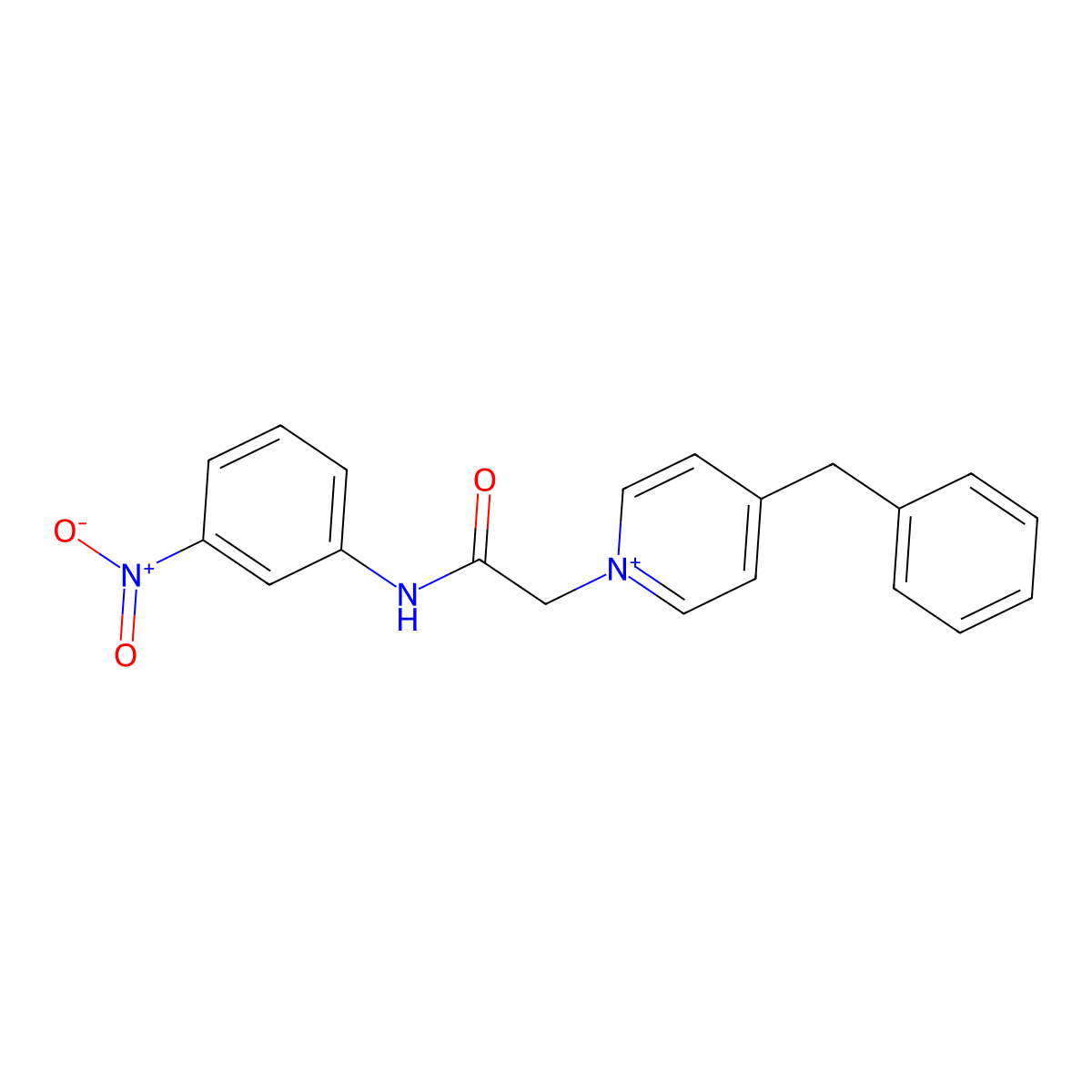 4-Benzyl-1-[(3-nitro-phenylcarbamoyl)-methyl]-pyridinium molecular structure, CAS 1030389-06-0