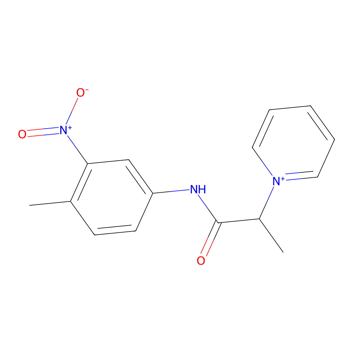 1-[1-(4-Methyl-3-nitro-phenylcarbamoyl)-ethyl]-pyridinium molecular structure, CAS 1030389-86-6