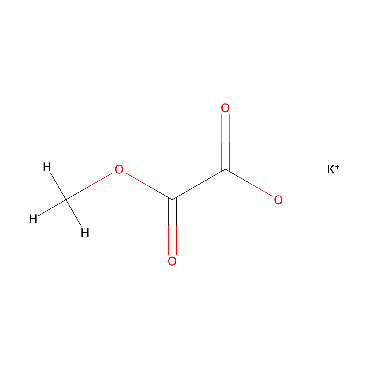potassium 2-methoxy-2-oxoacetate molecular structure, CAS 10304-09-3