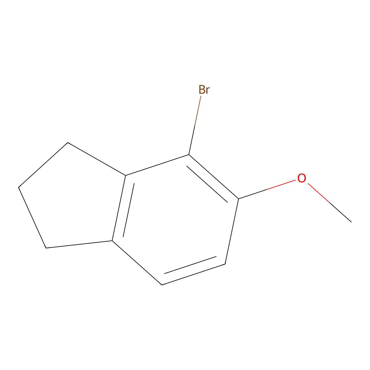 4-Bromo-5-methoxy-2,3-dihydro-1H-indene molecular structure, CAS 103040-19-3