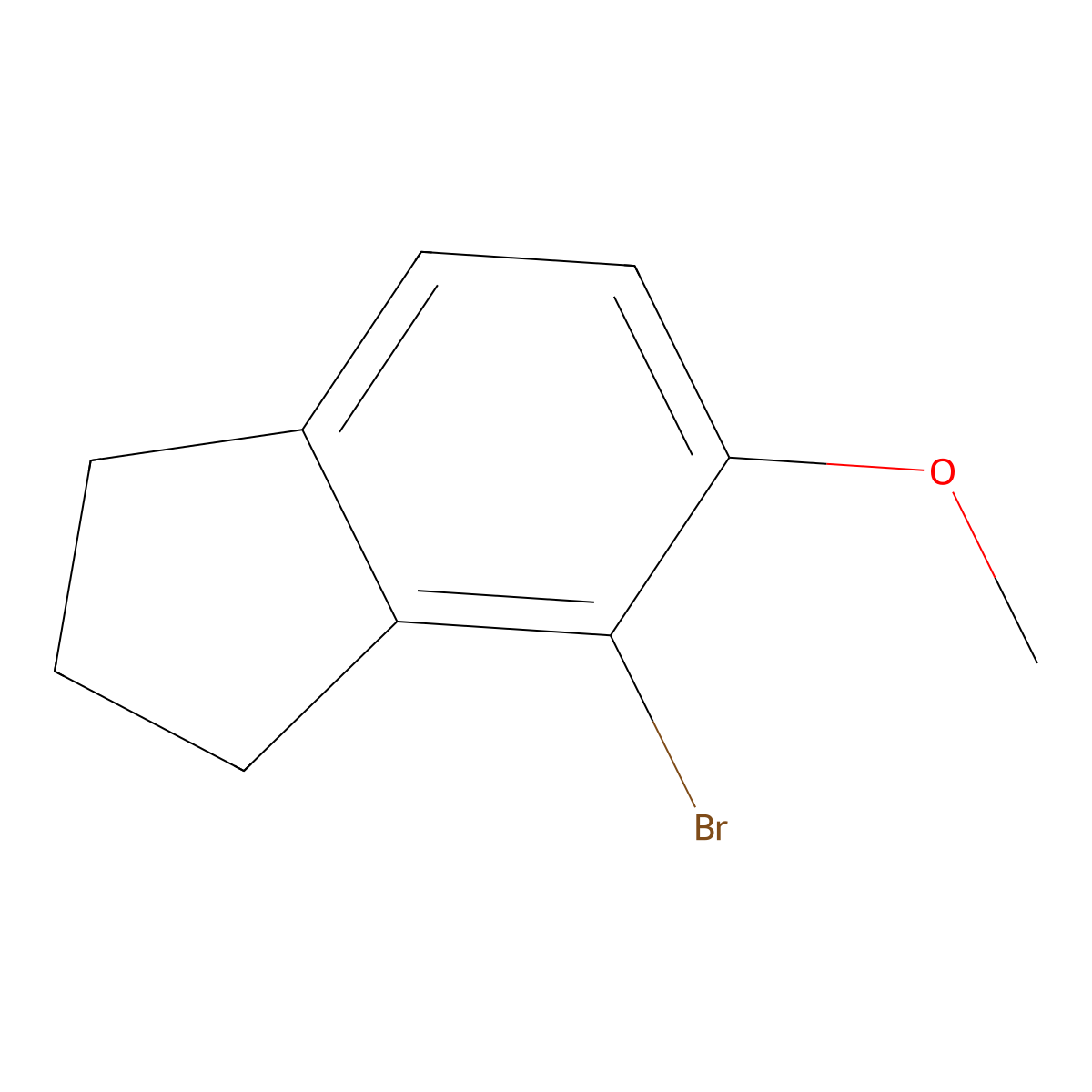 4-Bromo-5-methoxy-2,3-dihydro-1H-indene molecular structure, CAS 103040-19-3