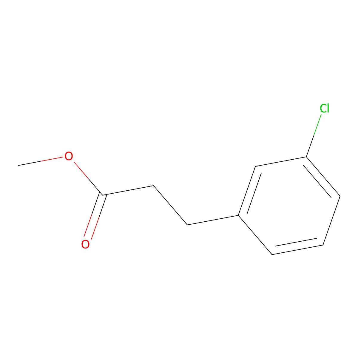 Methyl 3-(3-chlorophenyl)propanoate molecular structure, CAS 103040-43-3