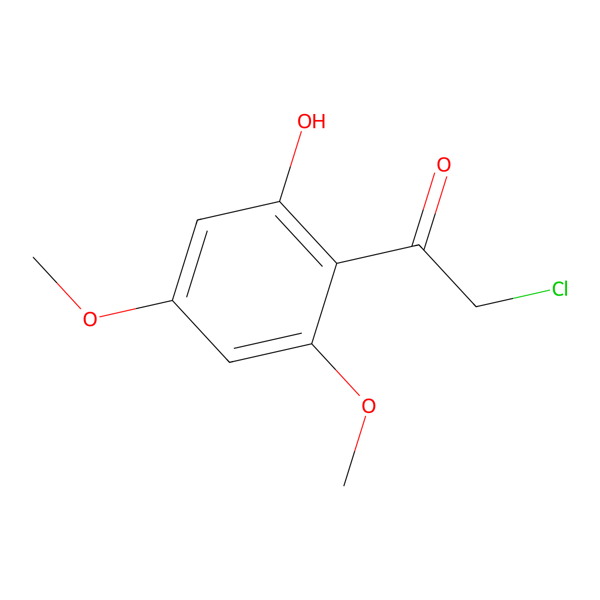2-Chloro-1-(2-hydroxy-4,6-dimethoxyphenyl)ethanone molecular structure, CAS 103040-51-3