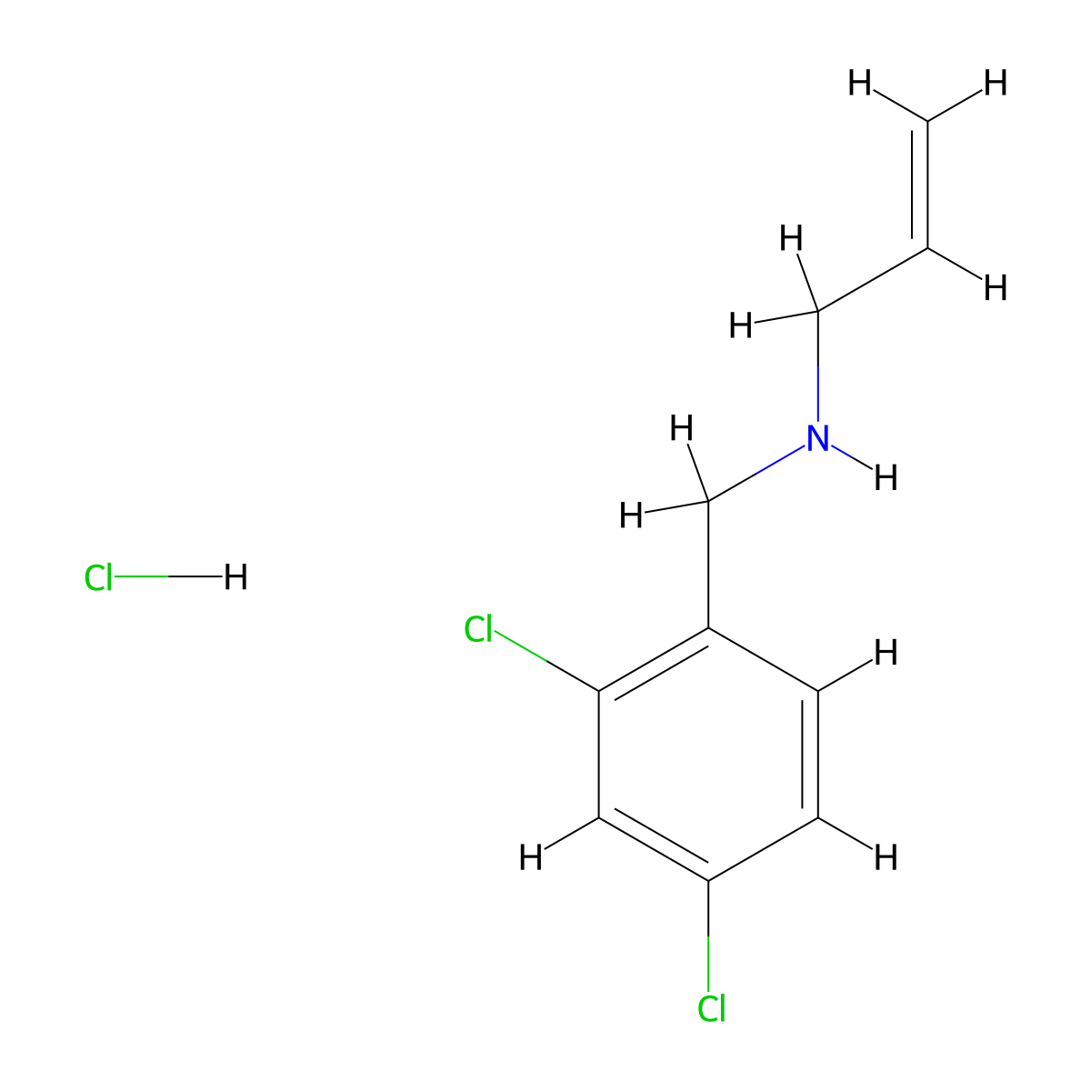 [(2,4-Dichlorophenyl)methyl](prop-2-en-1-yl)amine hydrochloride molecular structure, CAS 103040-52-4