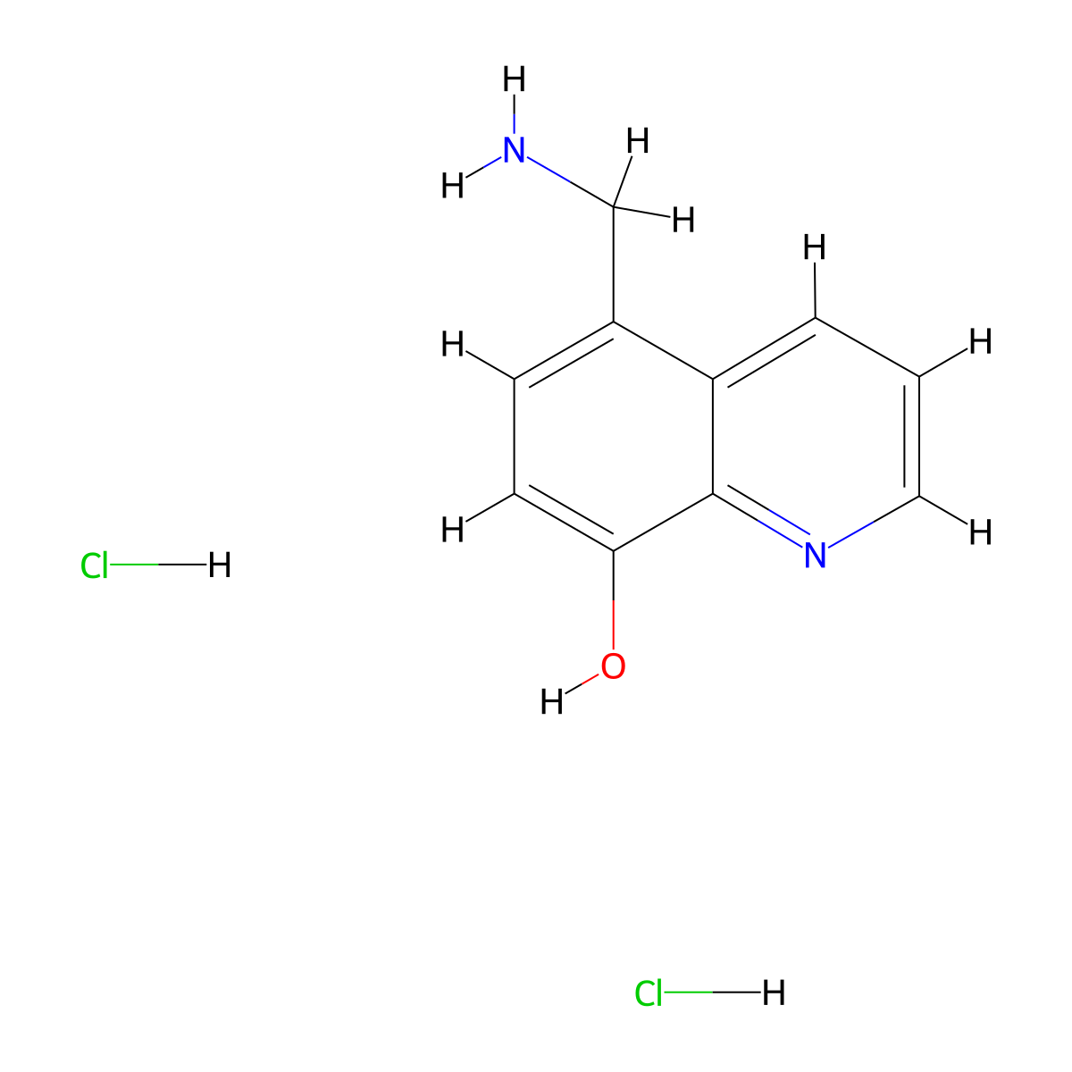 5-Aminomethylquinolin-8-ol dihydrochloride molecular structure, CAS 103040-80-8