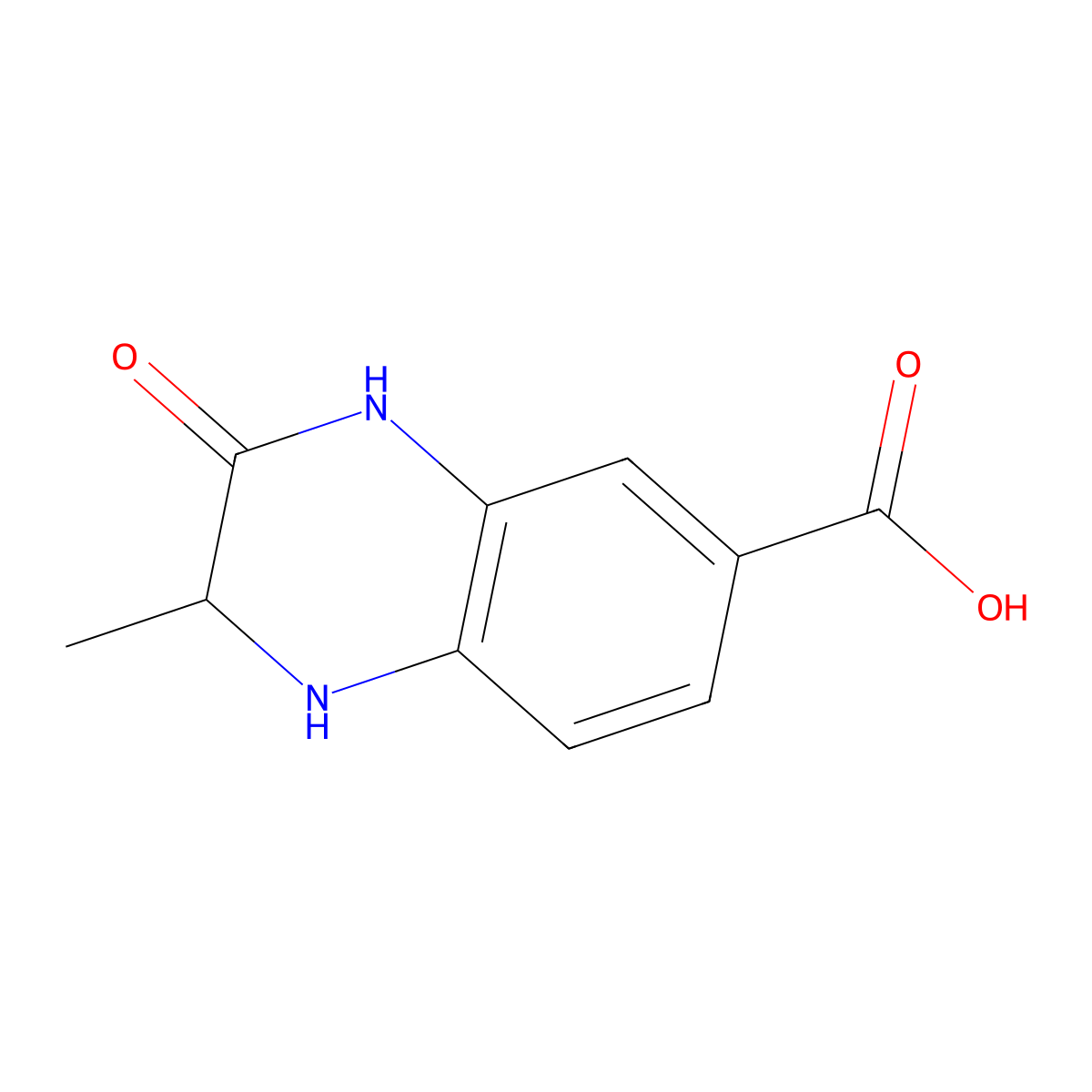 2-Methyl-3-oxo-1,2,3,4-tetrahydroquinoxaline-6-carboxylic acid molecular structure, CAS 103041-03-8