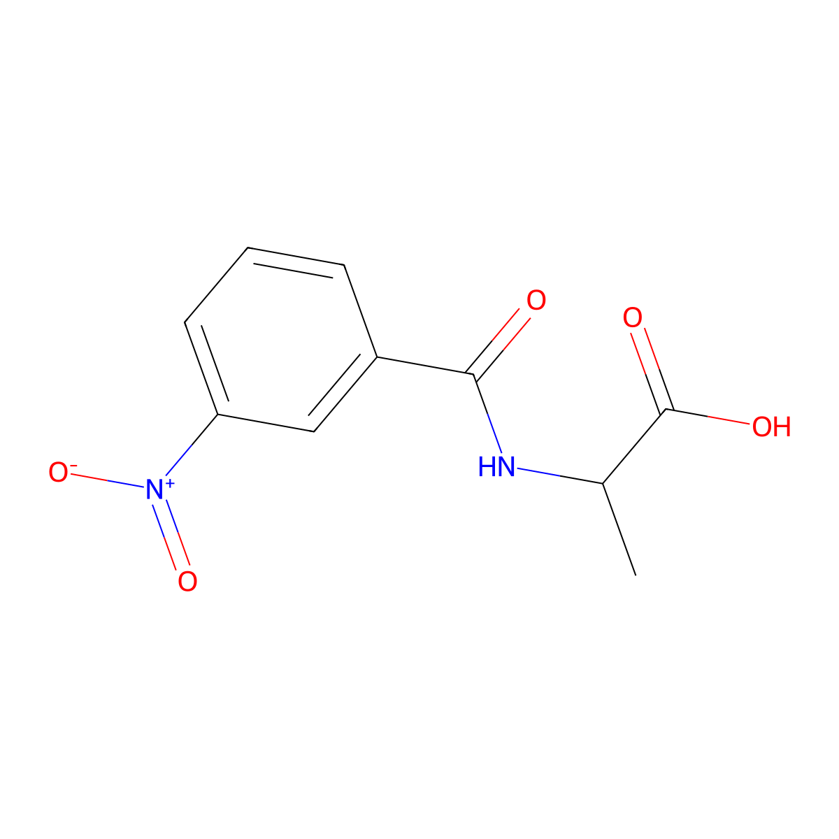 2-[(3-Nitrophenyl)formamido]propanoic acid molecular structure, CAS 103041-09-4