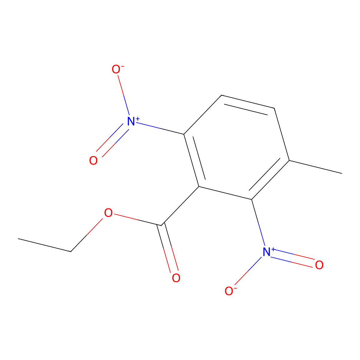 Ethyl 3-methyl-2,6-dinitrobenzoate molecular structure, CAS 103041-13-0