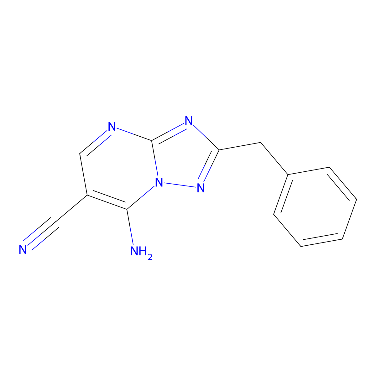 7-Amino-2-benzyl[1,2,4]triazolo[1,5-a]pyrimidine-6-carbonitrile molecular structure, CAS 1030419-73-8