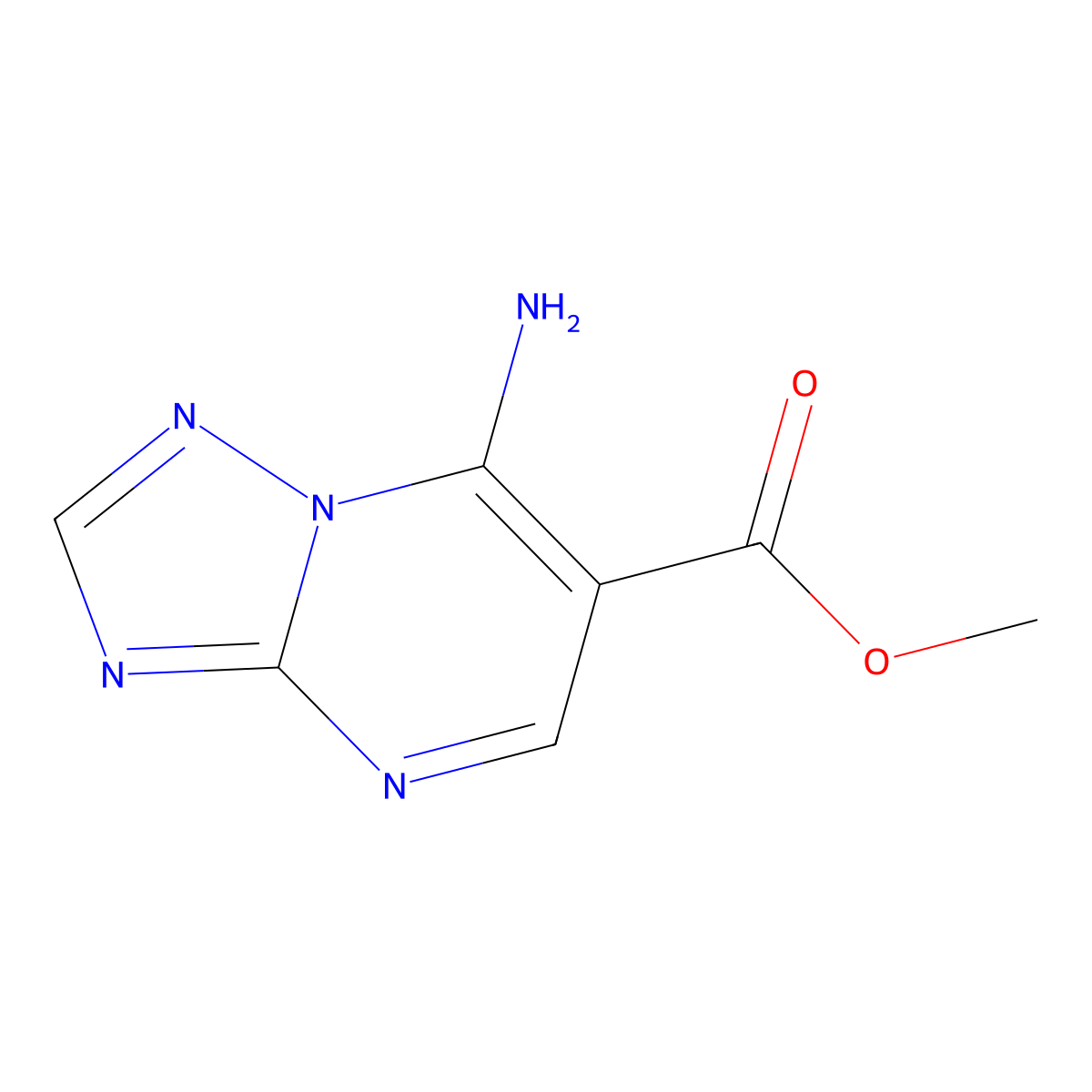 Methyl 7-amino-[1,2,4]triazolo[1,5-a]pyrimidine-6-carboxylate molecular structure, CAS 1030419-77-2