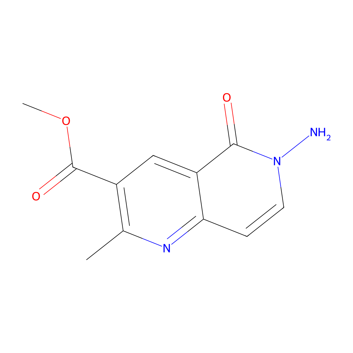 Methyl 6-amino-2-methyl-5-oxo-5,6-dihydro-1,6-naphthyridine-3-carboxylate molecular structure, CAS 1030419-97-6