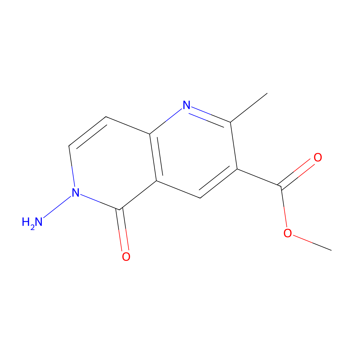 Methyl 6-amino-2-methyl-5-oxo-5,6-dihydro-1,6-naphthyridine-3-carboxylate molecular structure, CAS 1030419-97-6