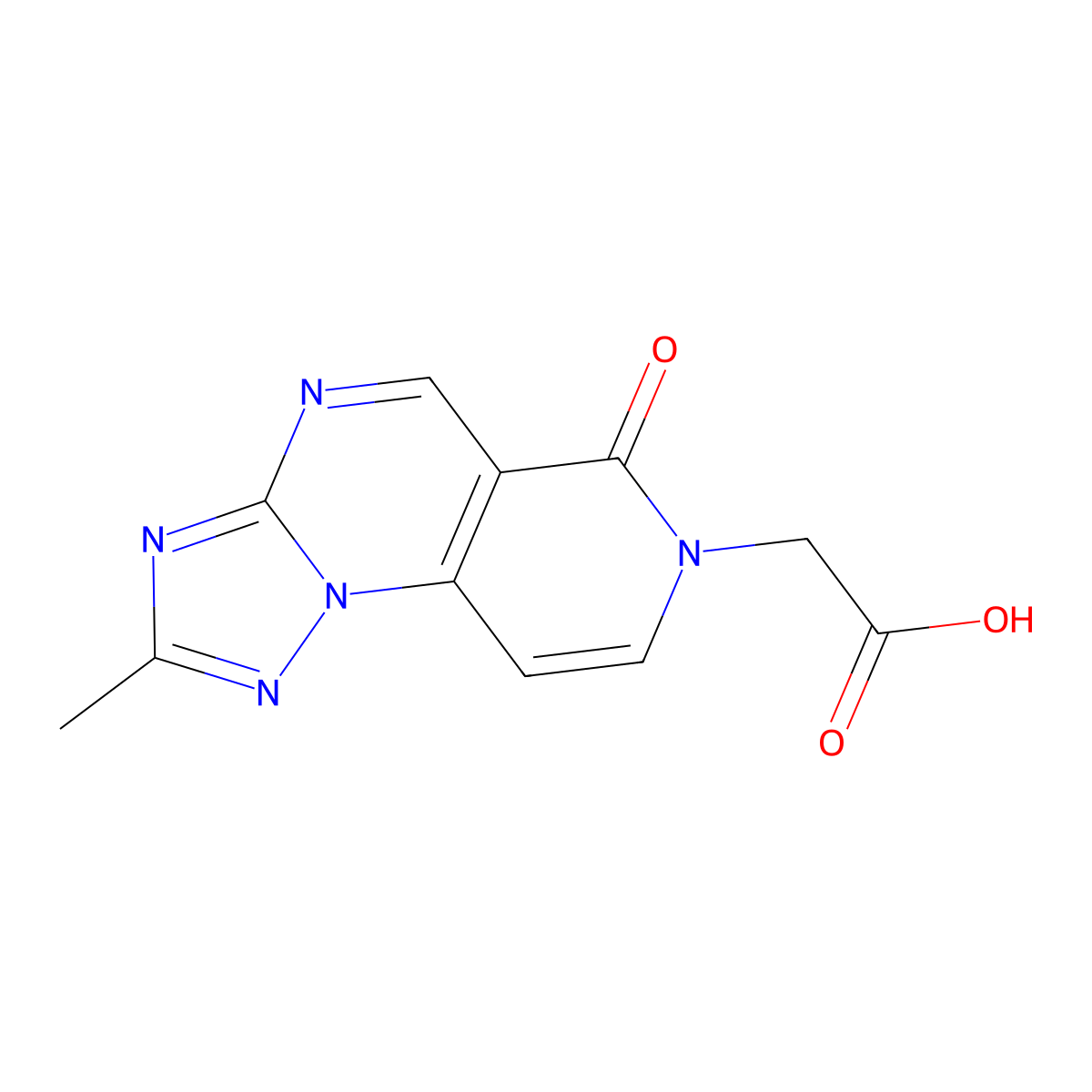 (2-methyl-6-oxopyrido[3,4-e][1,2,4]triazolo[1,5-a]pyrimidin-7(6H)-yl)acetic acid molecular structure, CAS 1030420-11-1