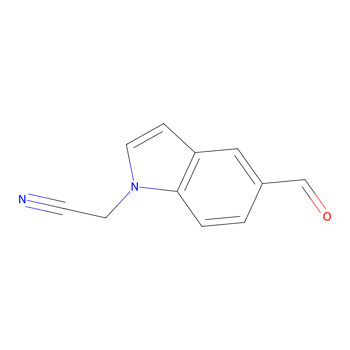 2-(5-Formyl-1H-indol-1-yl)acetonitrile molecular structure, CAS 1030420-42-8