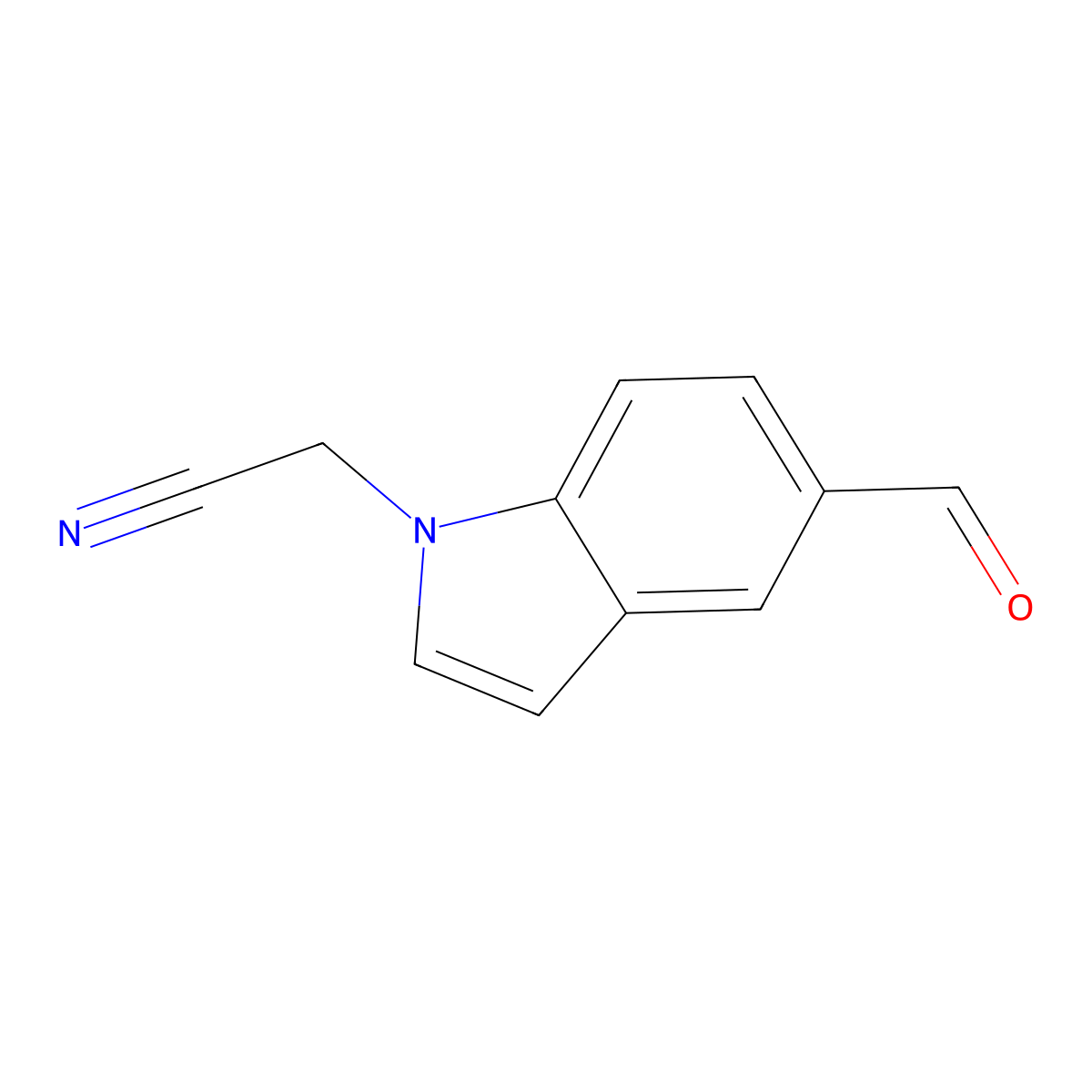 2-(5-Formyl-1H-indol-1-yl)acetonitrile molecular structure, CAS 1030420-42-8