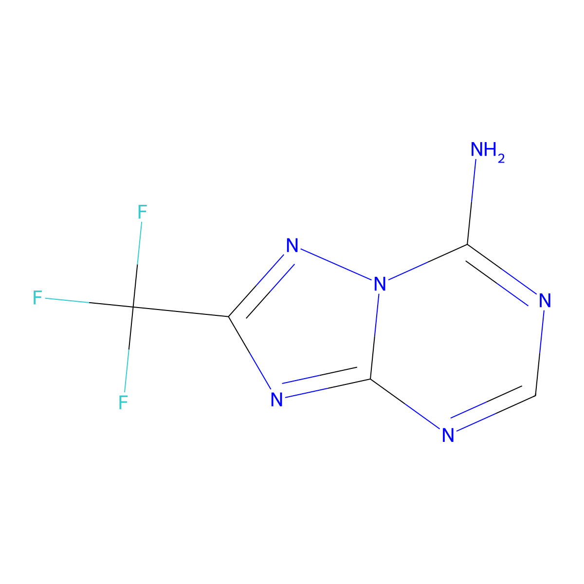 2-(Trifluoromethyl)-[1,2,4]triazolo[1,5-a][1,3,5]triazin-7-amine molecular structure, CAS 1030420-77-9