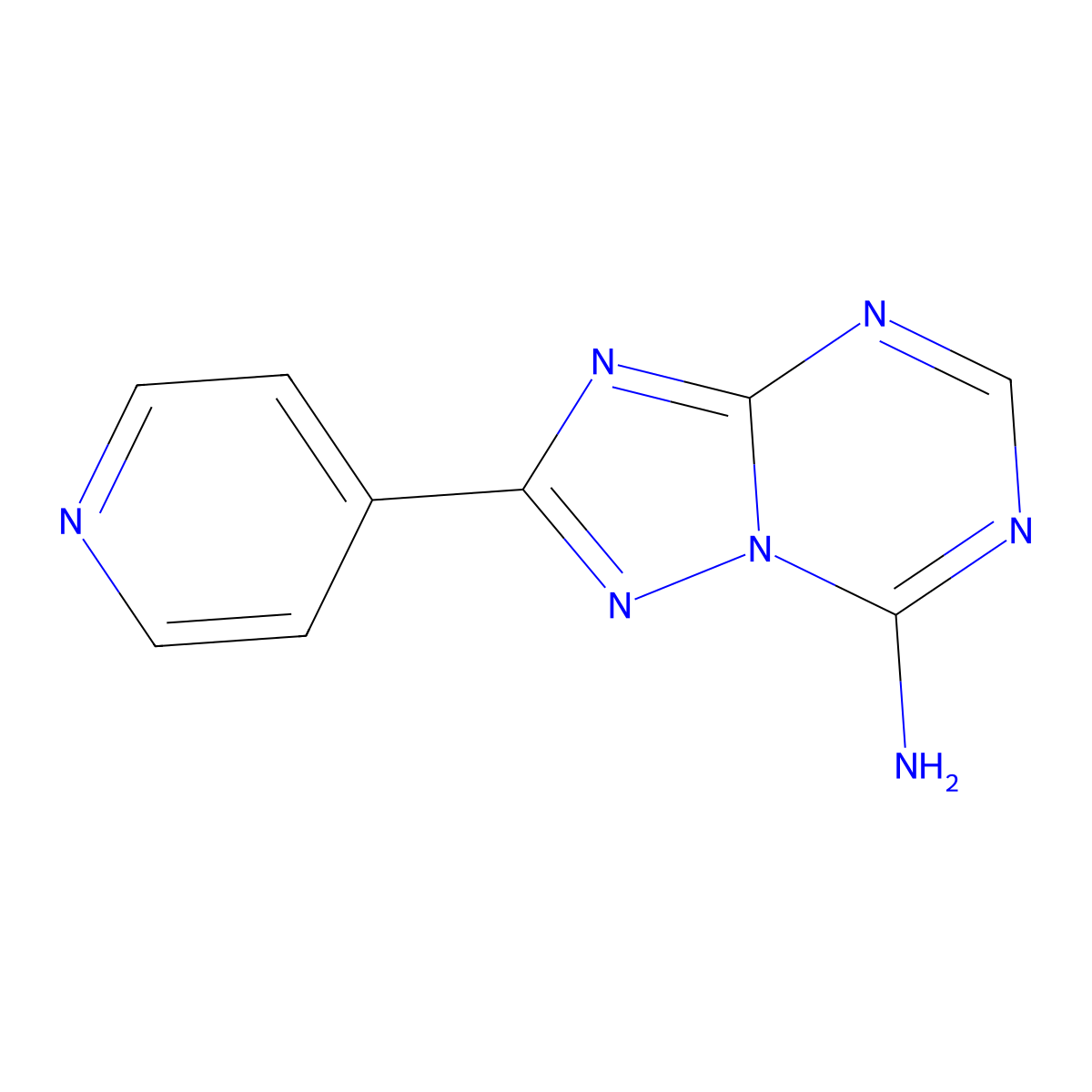 2-(Pyridin-4-yl)-[1,2,4]triazolo[1,5-a][1,3,5]triazin-7-amine molecular structure, CAS 1030420-83-7