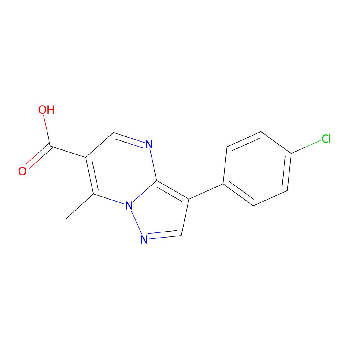 3-(4-Chlorophenyl)-7-methylpyrazolo[1,5-a]pyrimidine-6-carboxylic acid molecular structure, CAS 1030421-13-6
