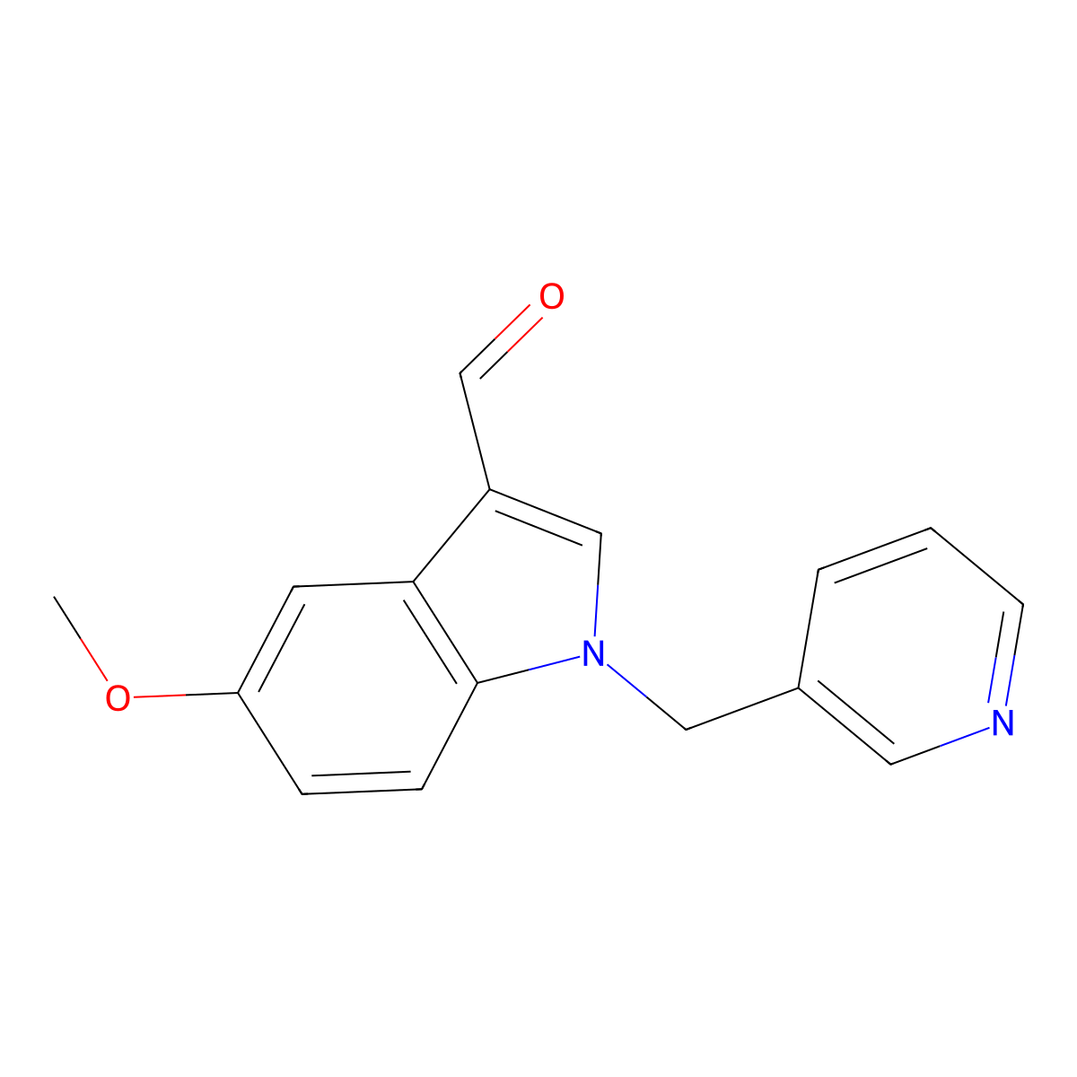 5-methoxy-1-(pyridin-3-ylmethyl)-1H-indole-3-carbaldehyde molecular structure, CAS 1030421-44-3