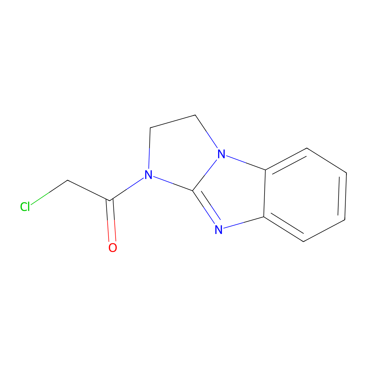 1-(chloroacetyl)-2,3-dihydro-1H-imidazo[1,2-a]benzimidazole molecular structure, CAS 1030421-66-9
