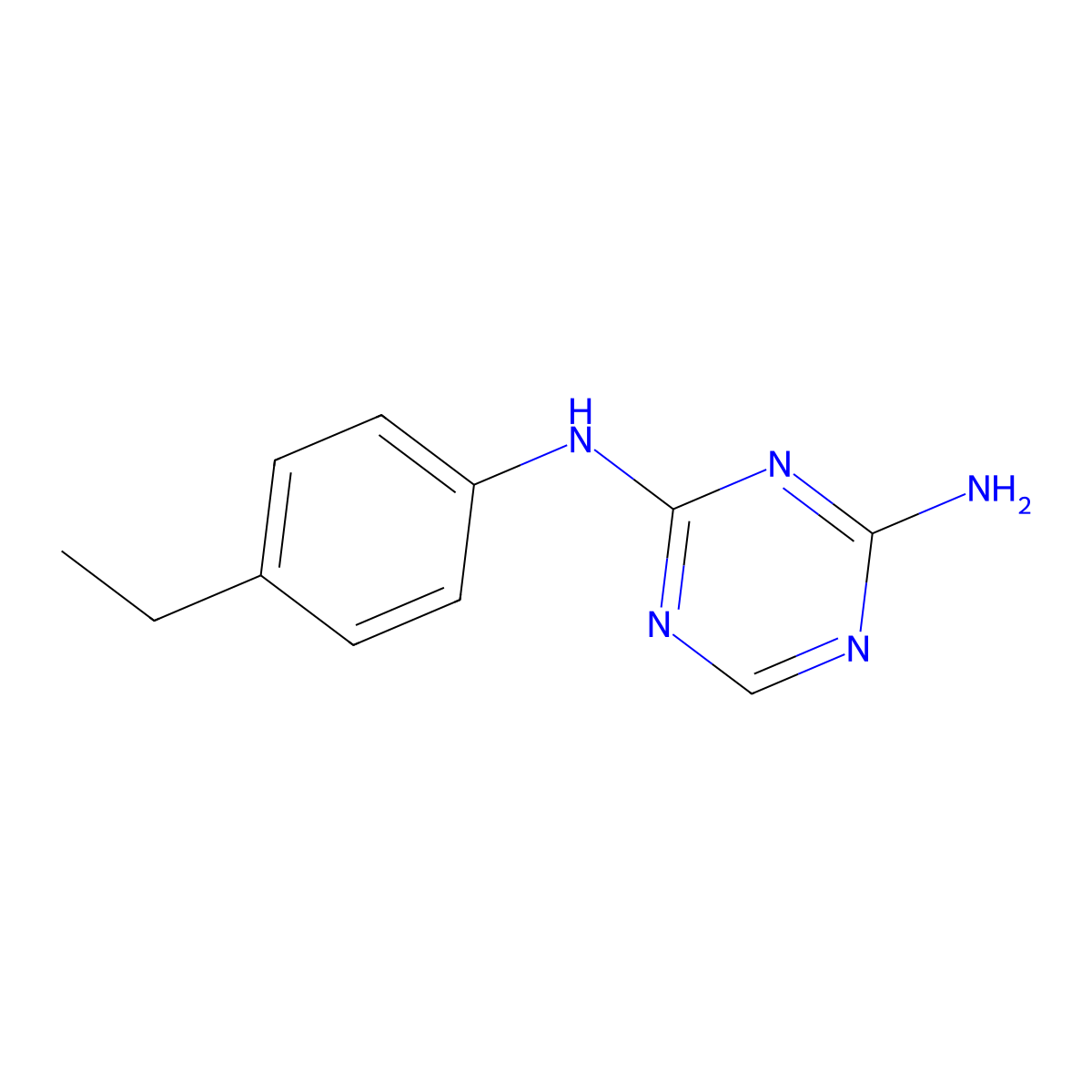 N-(4-ethylphenyl)-1,3,5-triazine-2,4-diamine molecular structure, CAS 1030422-98-0