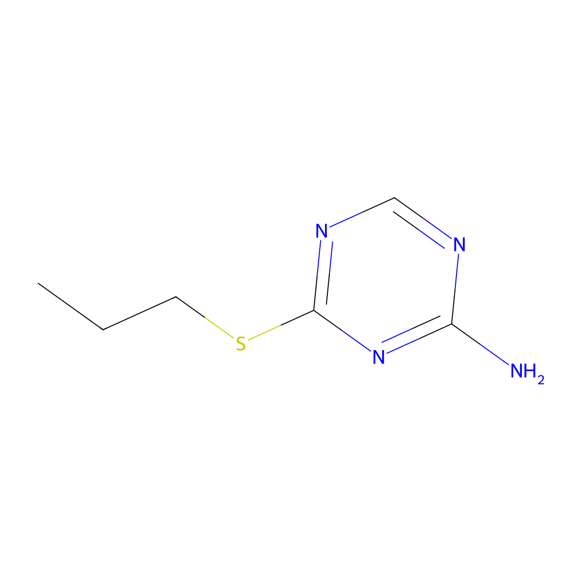 4-(Propylthio)-1,3,5-triazin-2-amine molecular structure, CAS 1030423-42-7