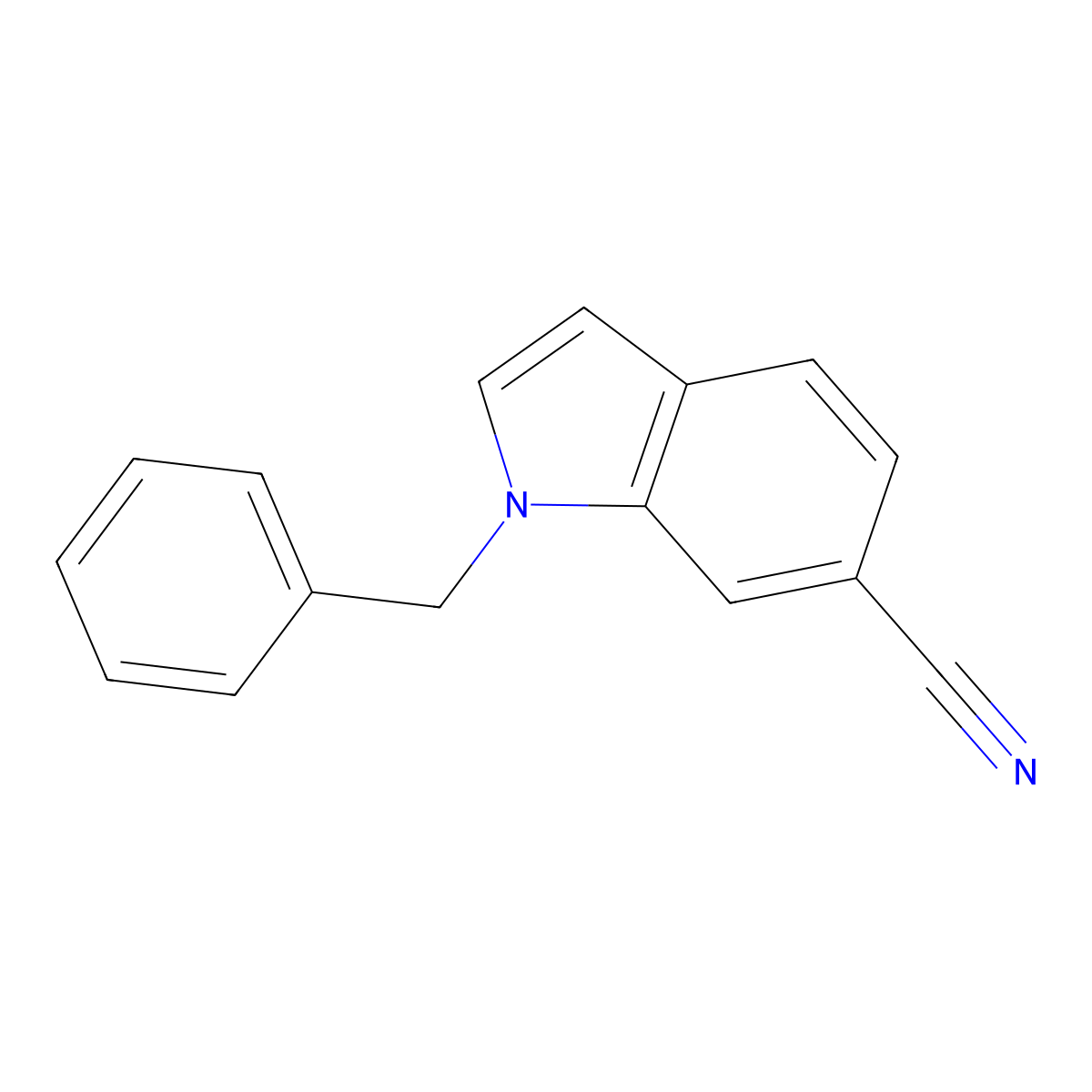 1-Benzyl-1H-indole-6-carbonitrile molecular structure, CAS 1030423-43-8