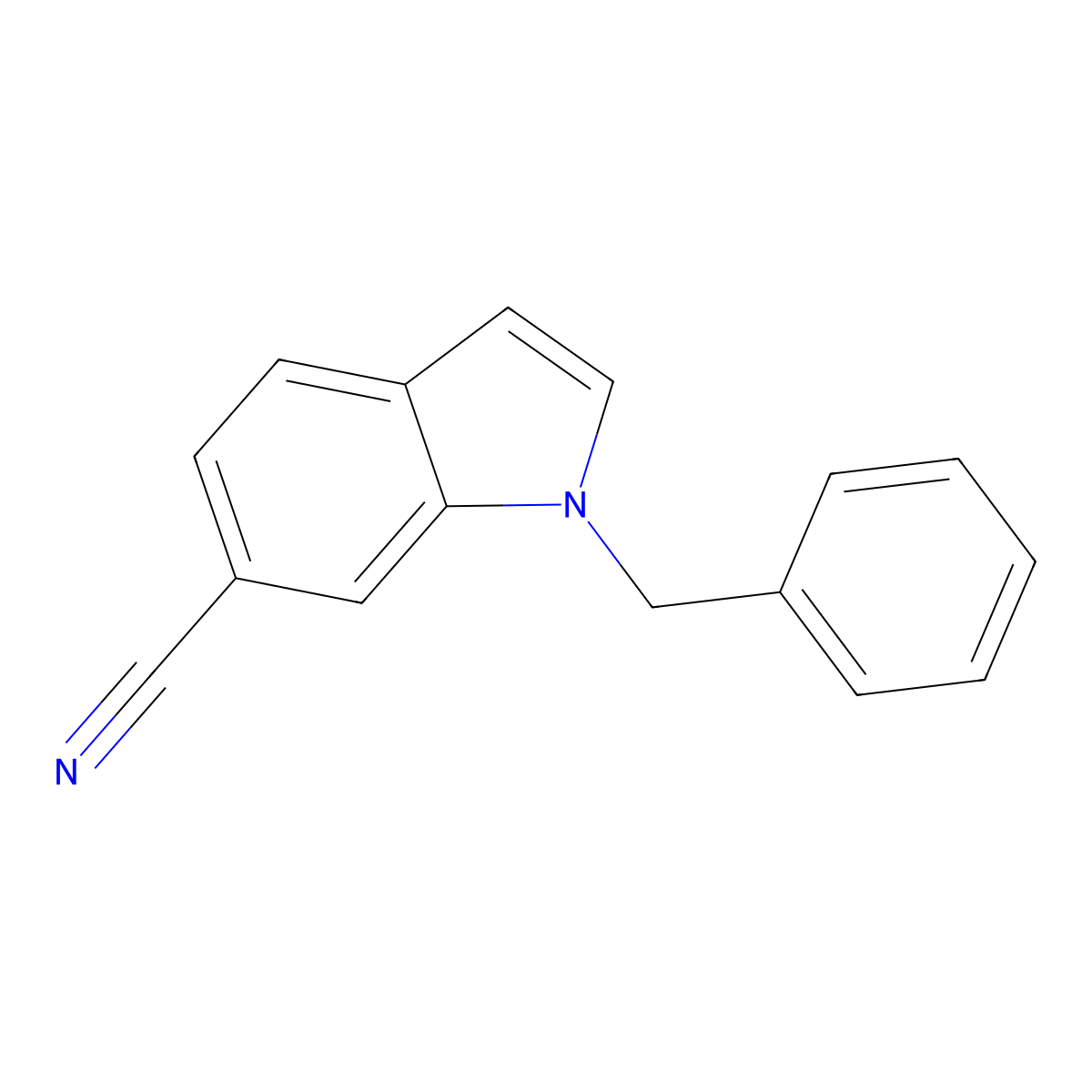 1-Benzyl-1H-indole-6-carbonitrile molecular structure, CAS 1030423-43-8