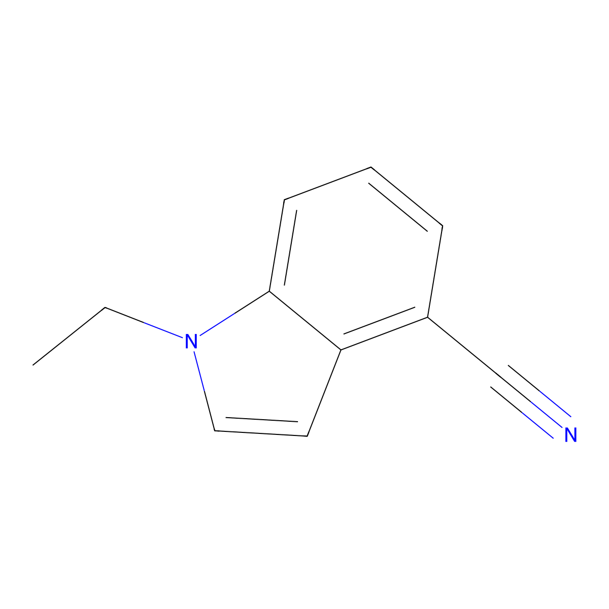 1-Ethyl-1H-indole-4-carbonitrile molecular structure, CAS 1030423-55-2
