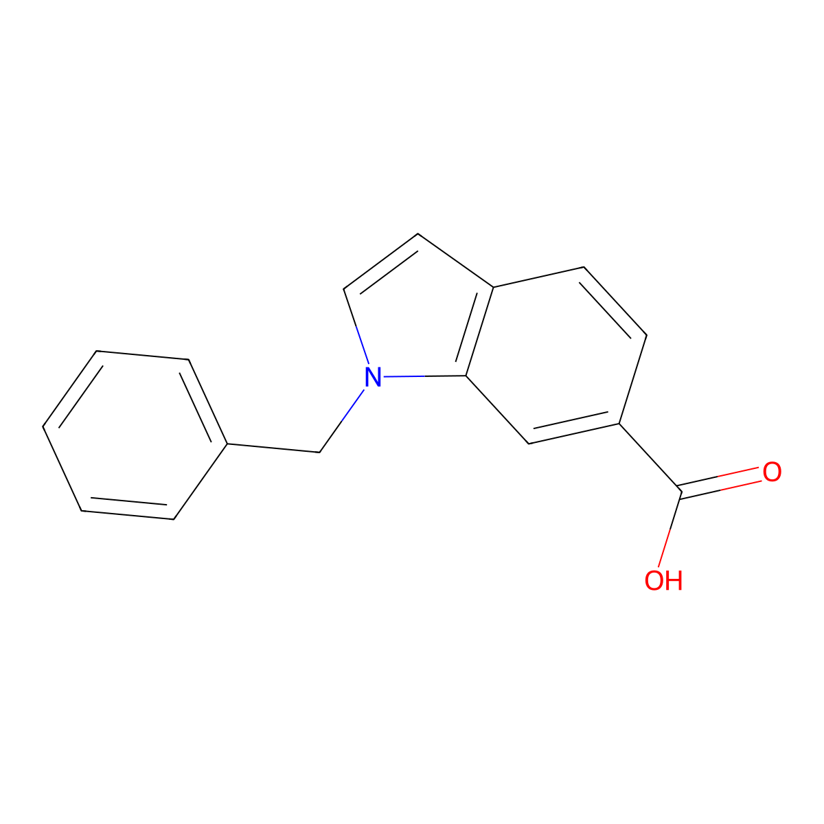 1-benzyl-1H-indole-6-carboxylic acid molecular structure, CAS 1030423-79-0