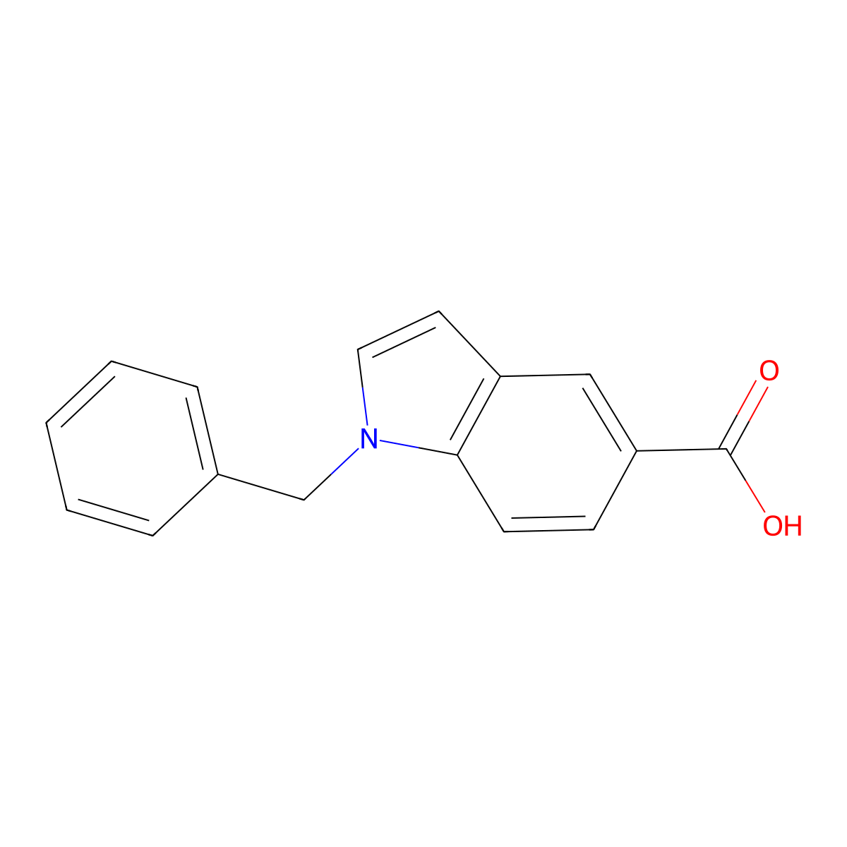 1-benzyl-1H-indole-5-carboxylic acid molecular structure, CAS 1030423-92-7