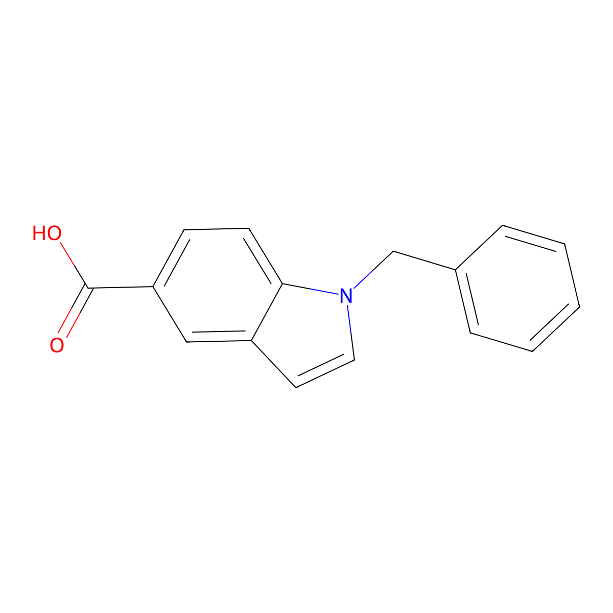 1-benzyl-1H-indole-5-carboxylic acid molecular structure, CAS 1030423-92-7