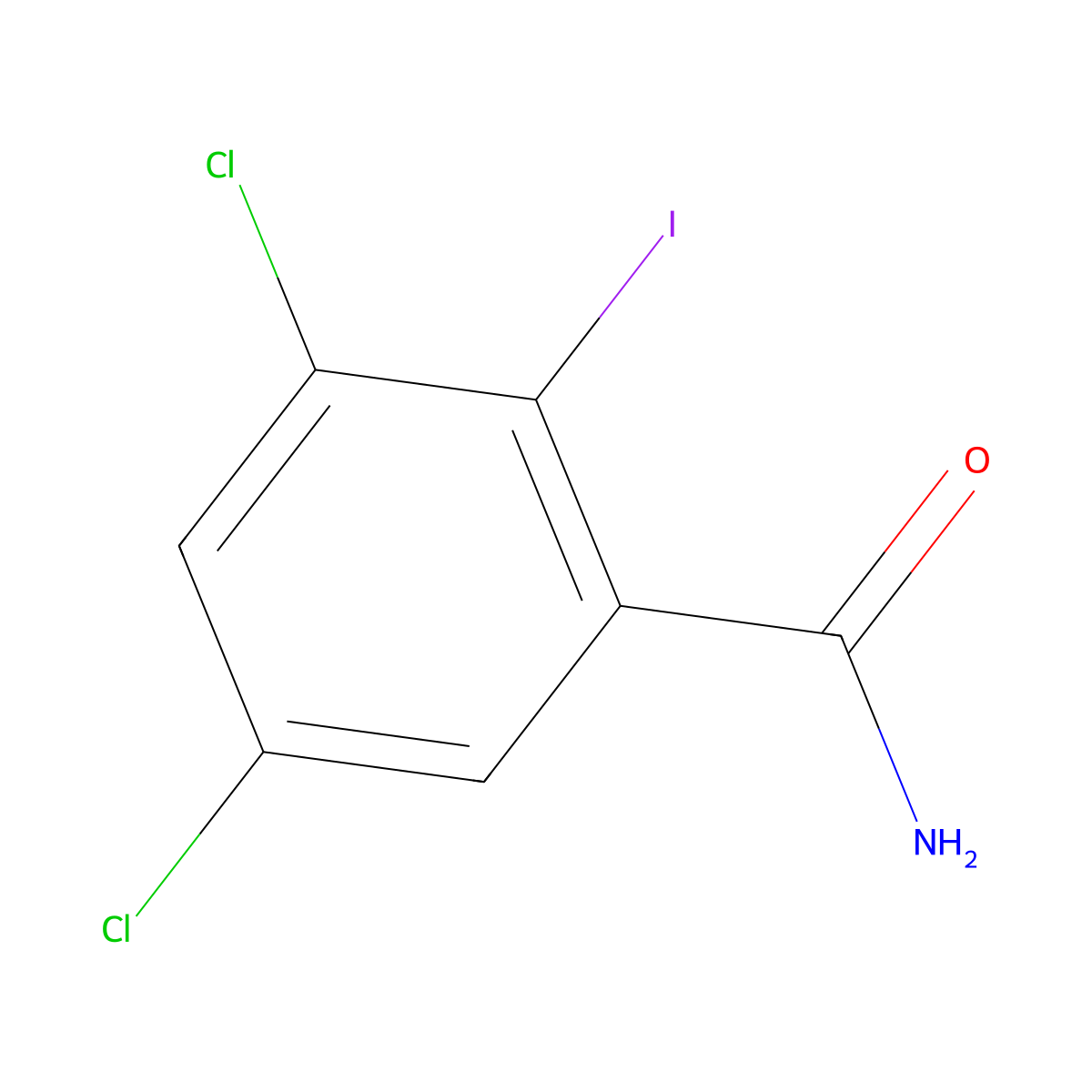 3,5-Dichloro-2-iodobenzamide molecular structure, CAS 1030427-94-1