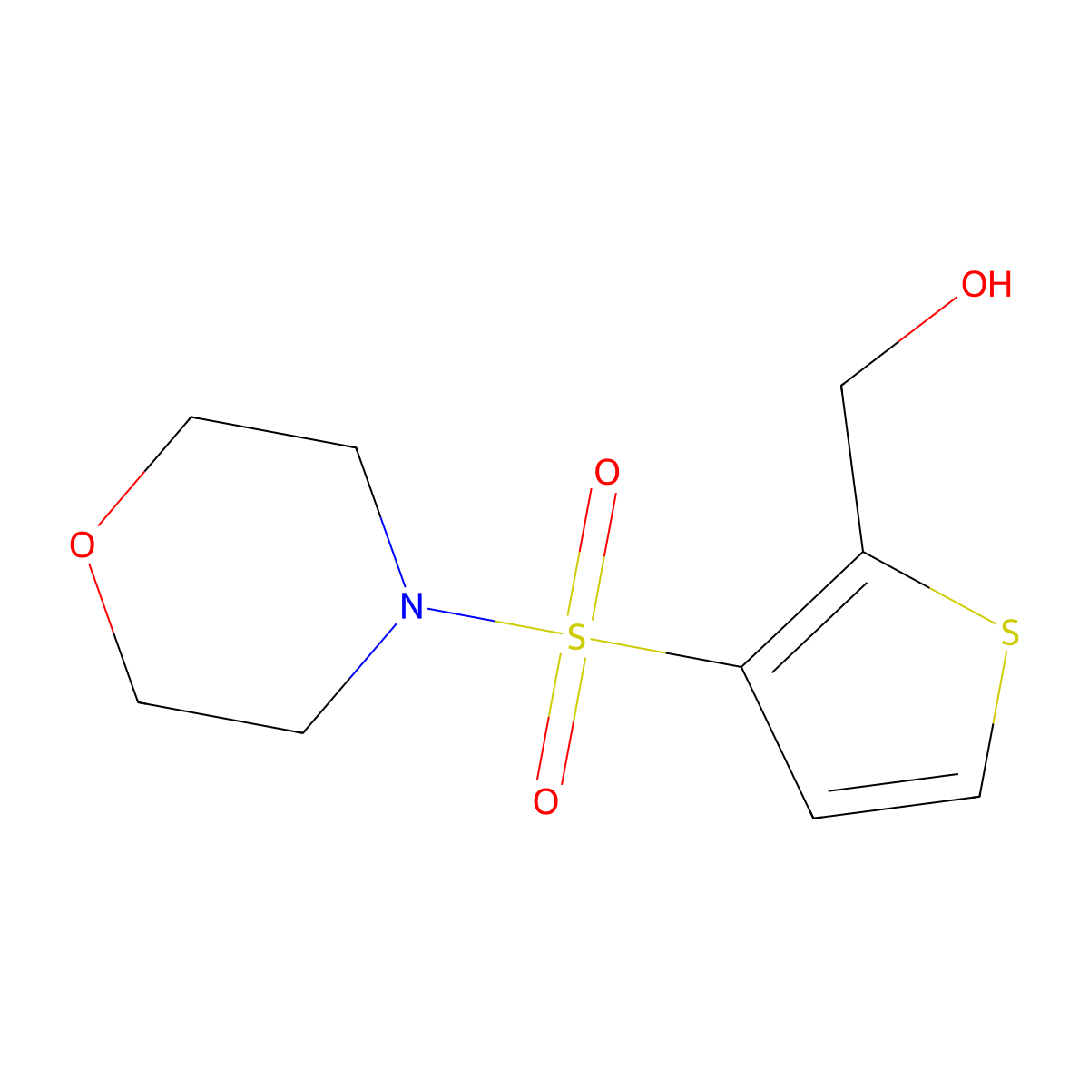 [3-(Morpholin-4-ylsulfonyl)thien-2-yl]methanol molecular structure, CAS 1030431-13-0