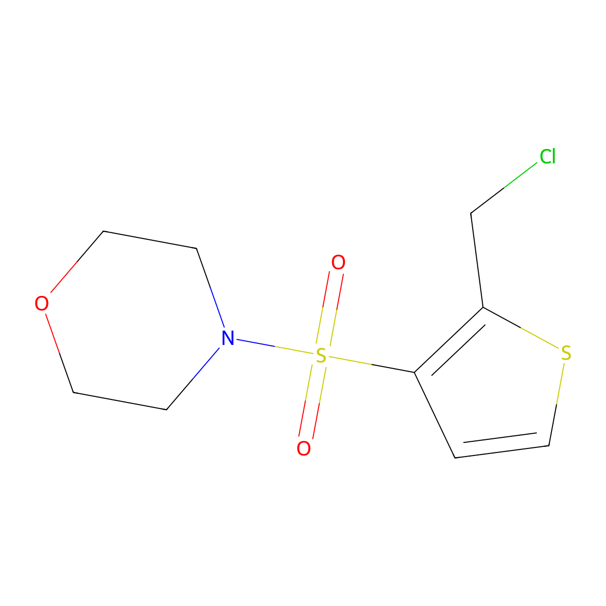 4-{[2-(Chloromethyl)thien-3-yl]sulfonyl}morpholine molecular structure, CAS 1030431-21-0