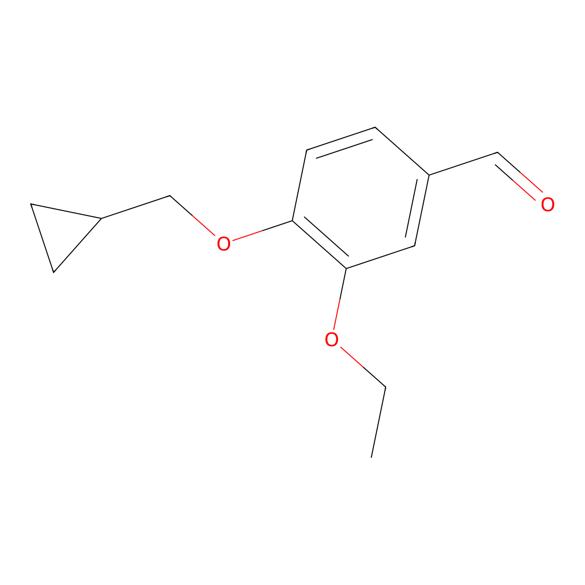 4-(Cyclopropylmethoxy)-3-ethoxybenzaldehyde molecular structure, CAS 1030431-31-2