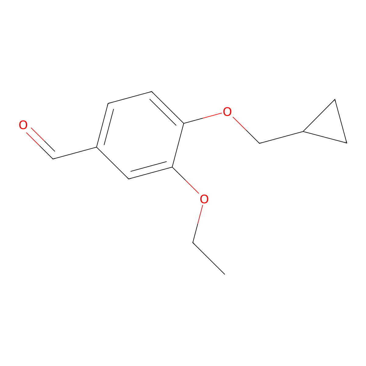 4-(Cyclopropylmethoxy)-3-ethoxybenzaldehyde molecular structure, CAS 1030431-31-2