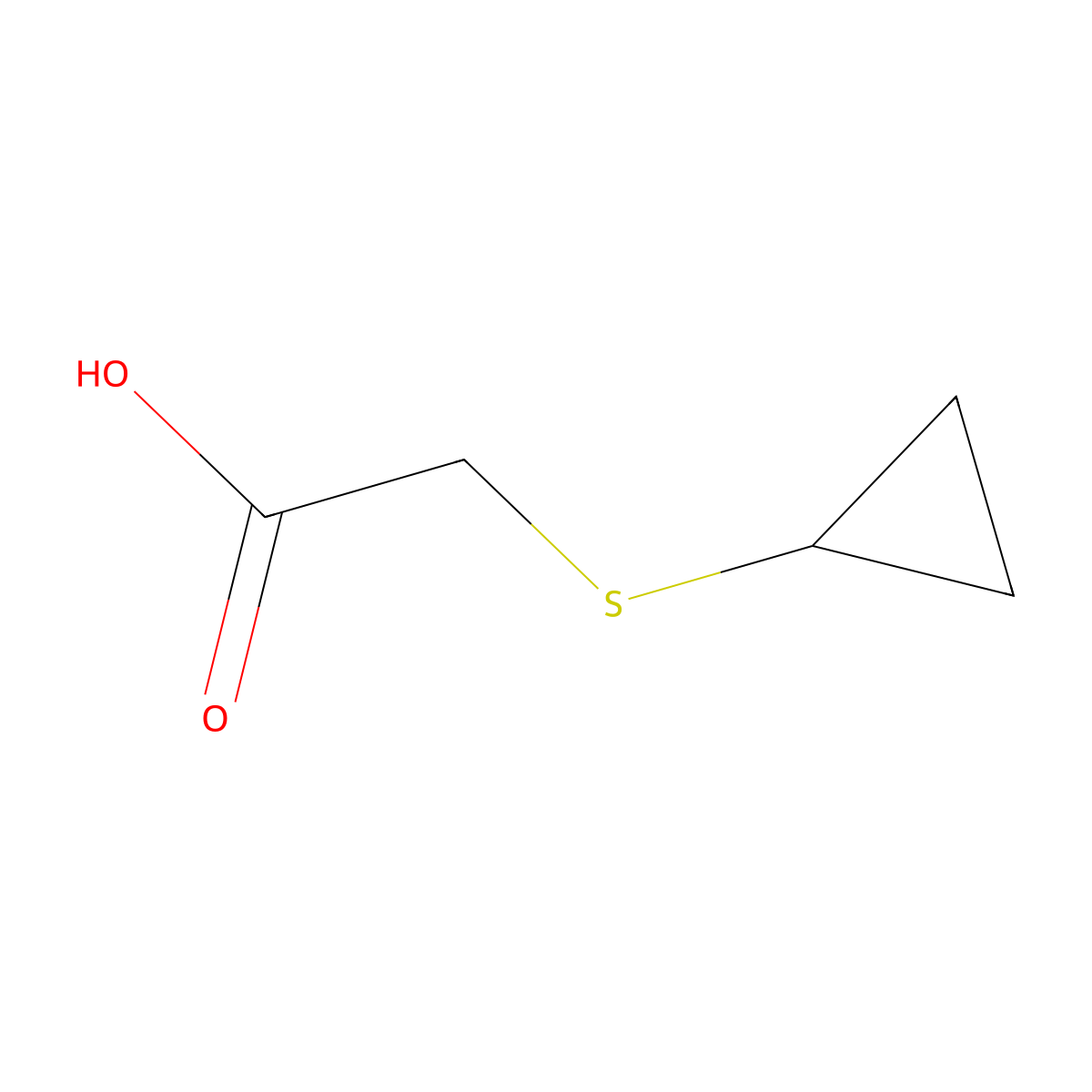 2-(Cyclopropylsulfanyl)acetic acid molecular structure, CAS 1030431-62-9