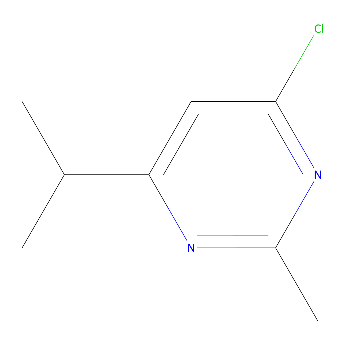 4-Chloro-2-methyl-6-(propan-2-yl)pyrimidine molecular structure, CAS 1030431-70-9