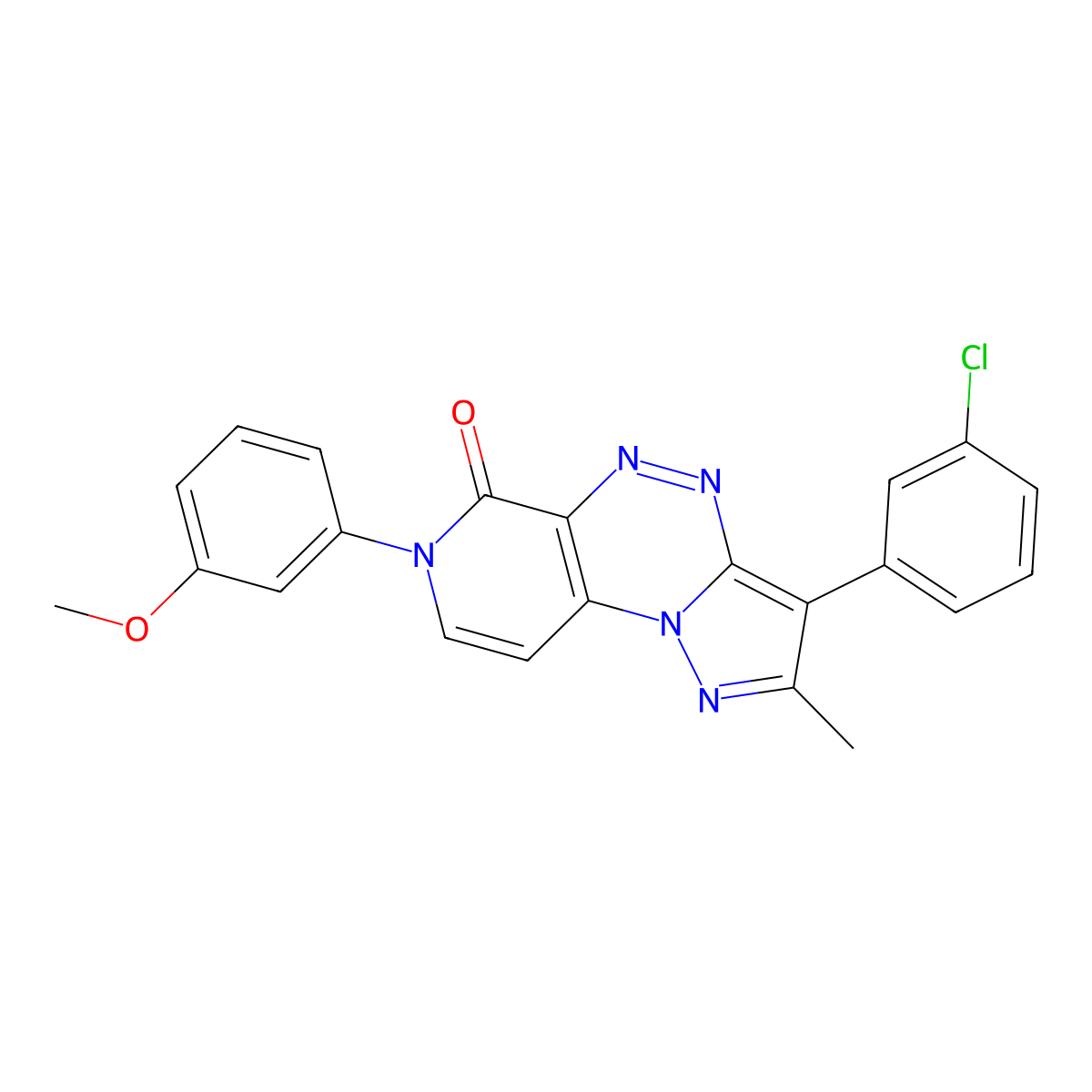 3-(3-chlorophenyl)-7-(3-methoxyphenyl)-2-methylpyrazolo[5,1-c]pyrido[4,3-e][1,2,4]triazin-6(7H)-one molecular structure, CAS 1030433-02-3