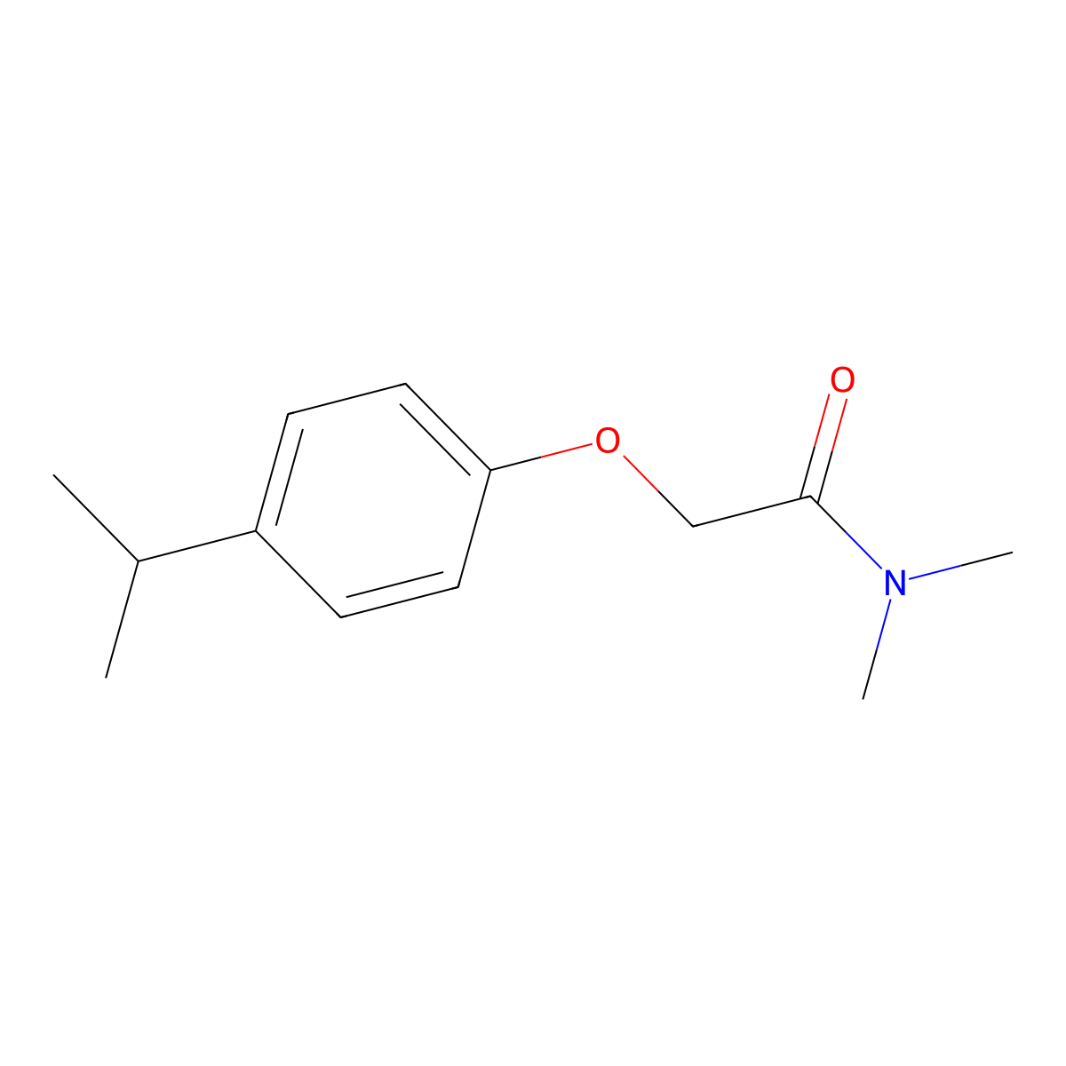 N,N-Dimethyl-2-[4-(1-methylethyl)phenoxy]acetamide molecular structure, CAS 1030438-55-1
