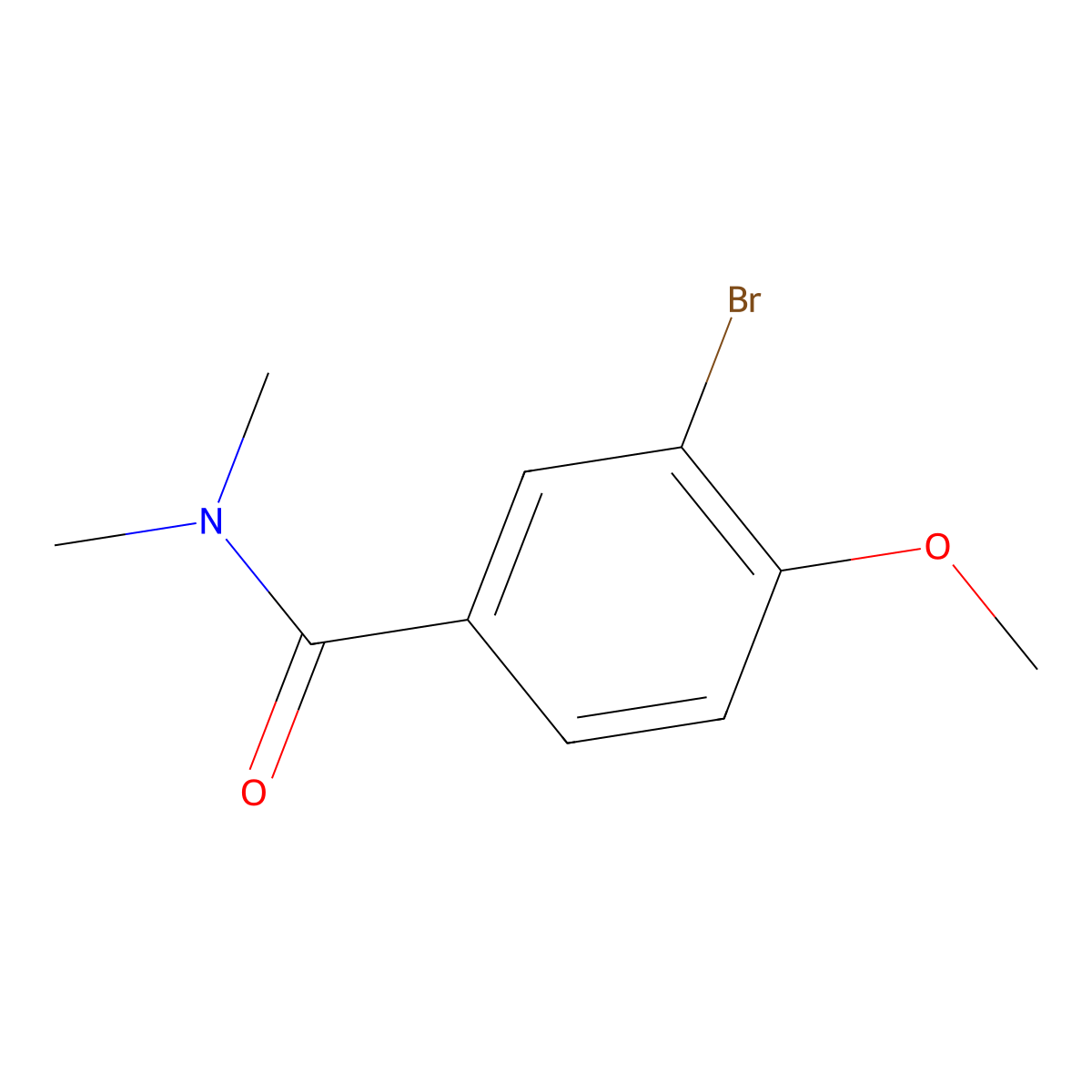 3-bromo-4-methoxy-N,N-dimethylbenzamide molecular structure, CAS 1030438-63-1