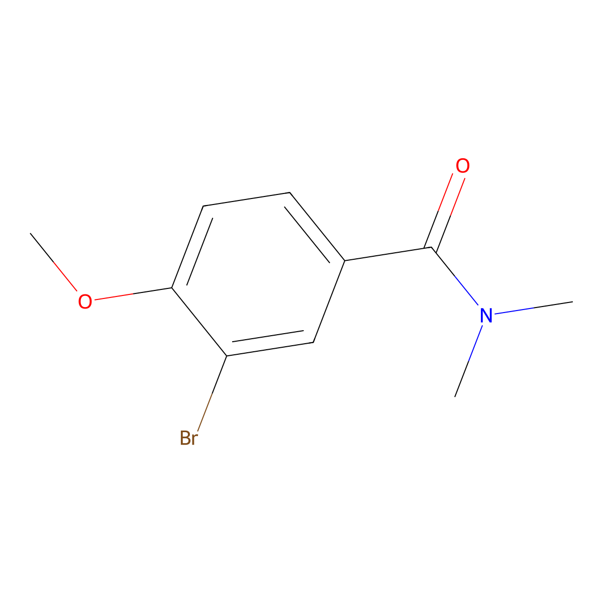 3-bromo-4-methoxy-N,N-dimethylbenzamide molecular structure, CAS 1030438-63-1
