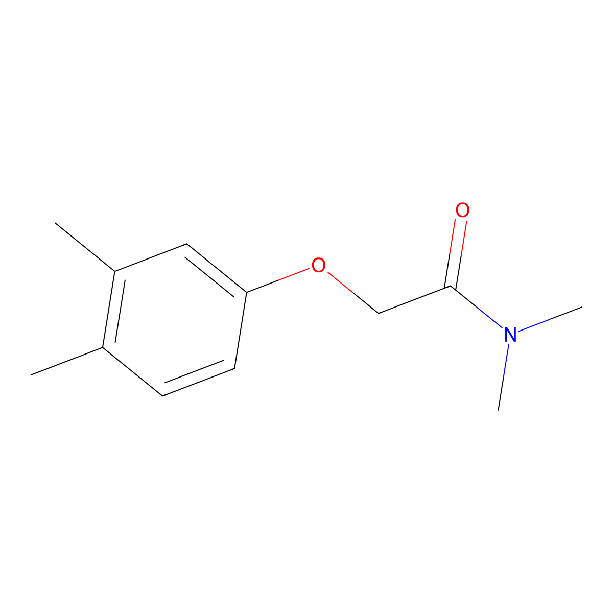 2-(3,4-dimethylphenoxy)-N,N-dimethylacetamide molecular structure, CAS 1030438-94-8