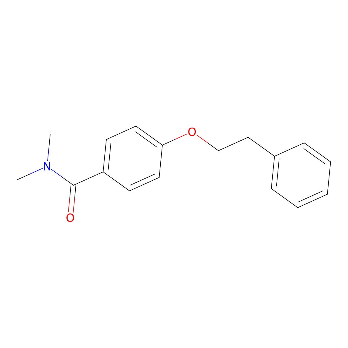 N,N-dimethyl-4-(2-phenylethoxy)benzamide molecular structure, CAS 1030439-49-6