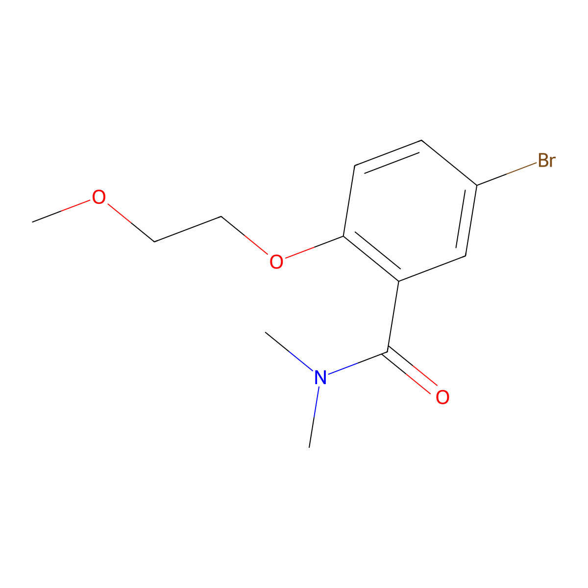 5-Bromo-2-(2-methoxy-ethoxy)-N,N-dimethyl-benzamide molecular structure, CAS 1030440-13-1