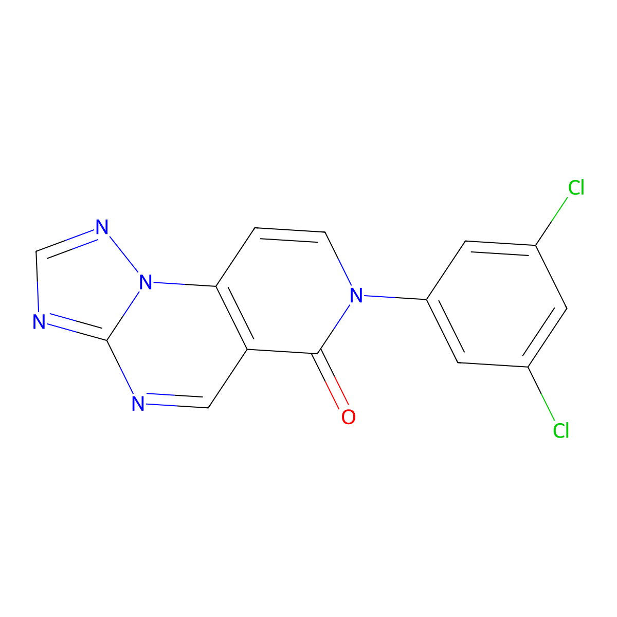7-(3,5-dichlorophenyl)pyrido[3,4-e][1,2,4]triazolo[1,5-a]pyrimidin-6(7H)-one molecular structure, CAS 1030445-42-1