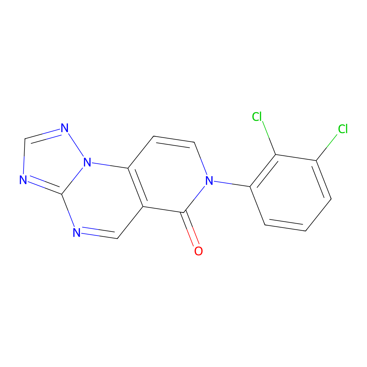 7-(2,3-dichlorophenyl)pyrido[3,4-e][1,2,4]triazolo[1,5-a]pyrimidin-6(7H)-one molecular structure, CAS 1030445-72-7