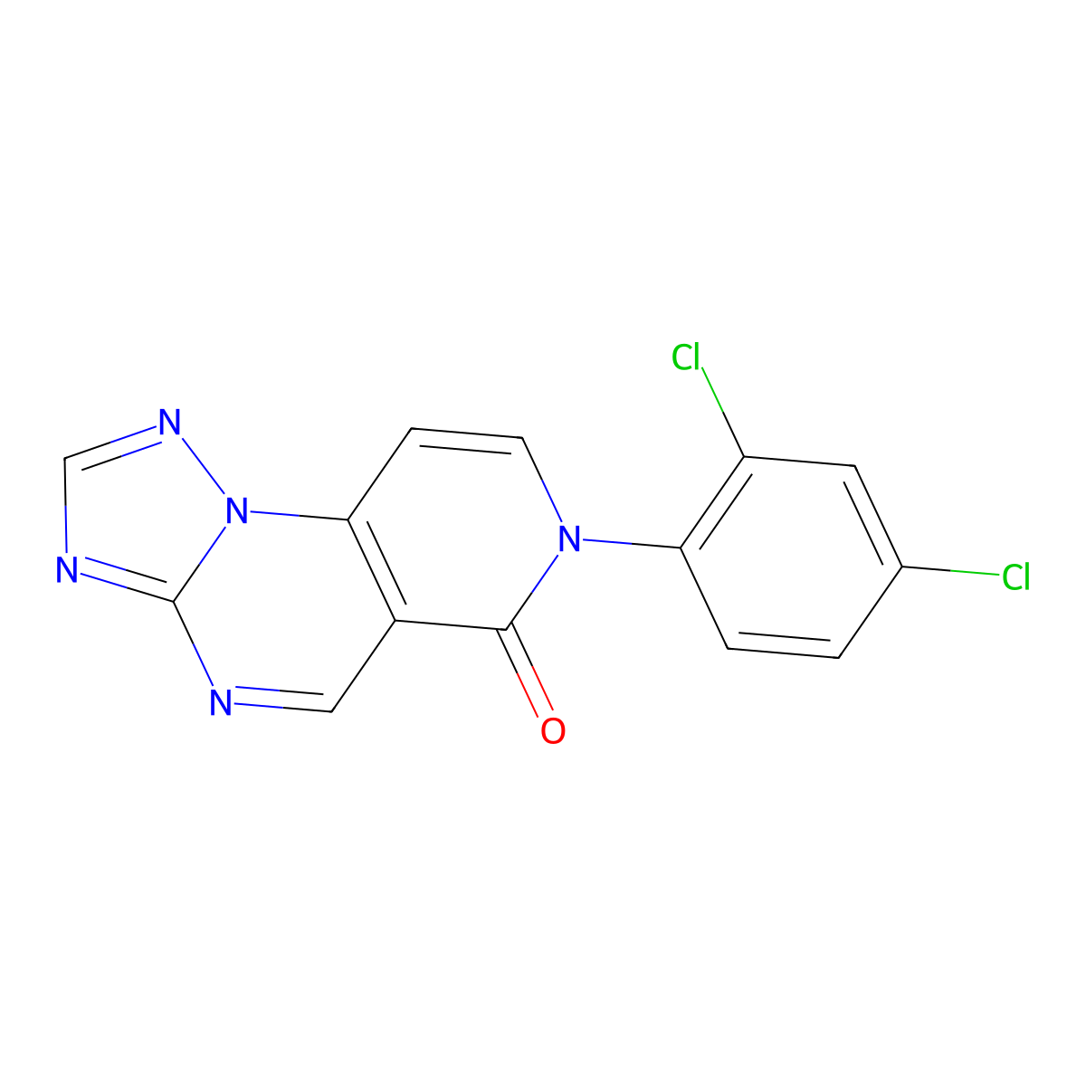 7-(2,4-dichlorophenyl)pyrido[3,4-e][1,2,4]triazolo[1,5-a]pyrimidin-6(7H)-one molecular structure, CAS 1030445-88-5